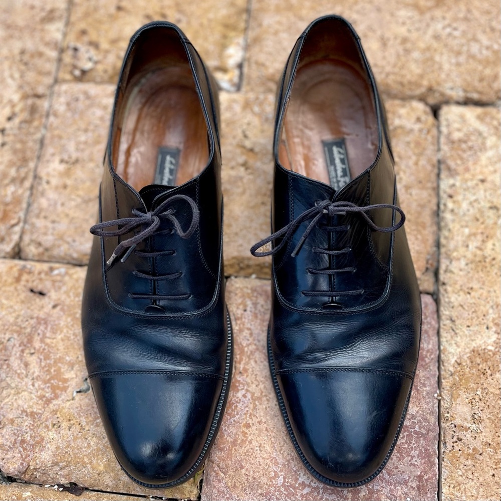 Salvatore Ferragamo Dress Shoes Sz 9.5 EE - Picture 2 of 6